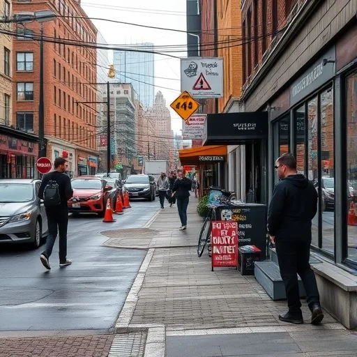 Stylized deconstructed urban architectural element